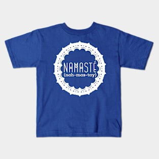 Namaste (white) Kids T-Shirt